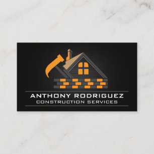 Home Hammer Bricks Construction Business Card