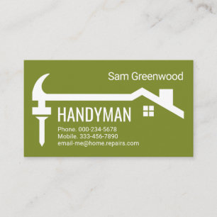 Home Hammer Nail Fix-It Repairs Business Card