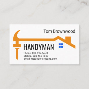 Home Hammer Nail Fix-It Repairs Business Card