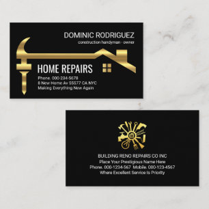 Home Hammer Nail Fix-It Repairs Business Card