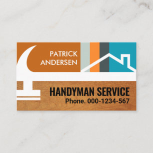 Home Hammer Vertical Lines Business Card