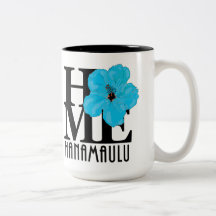 HOME Hanamaulu Hawaii Blue Hibiscus 15oz