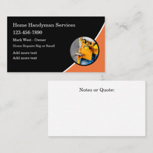 Home Handyman Services Modern Business Card