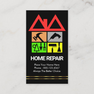 Home Handyman Tools Building Block Business Card