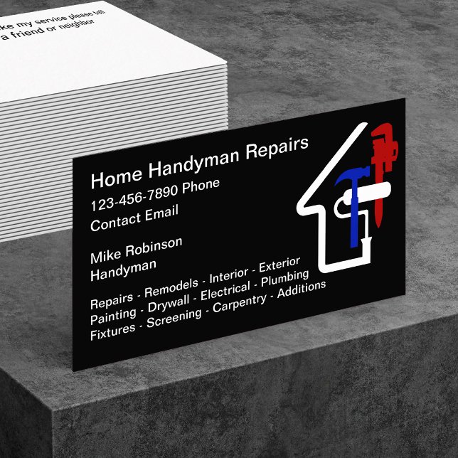 Home Handyman Unique Business Cards  (Creator Uploaded)