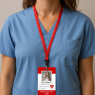 Home Health Aide Certified Nurse Aide home care ID Badge