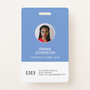 Home Health Aide Certified Nurse Aide Photo ID ID Badge