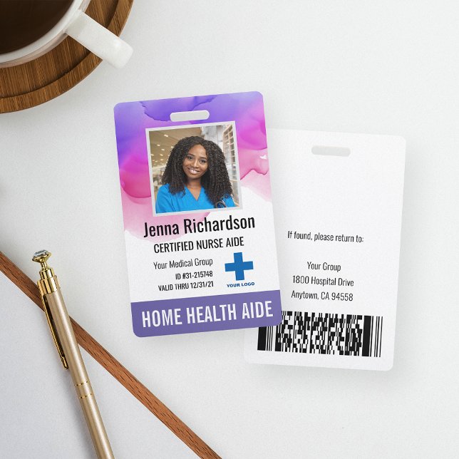Home Health Aide / Certified Nurse Aide Photo ID ID Badge (Creator Uploaded)