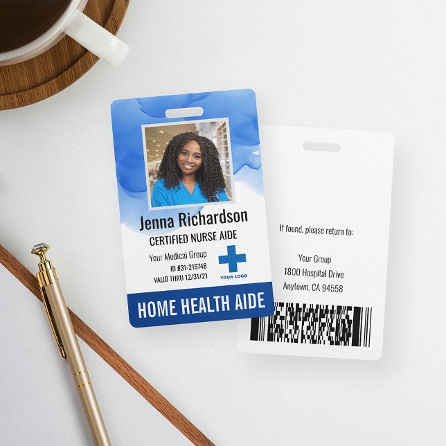 Home Health Aide / Certified Nurse Aide Photo ID ID Badge (Creator Uploaded)
