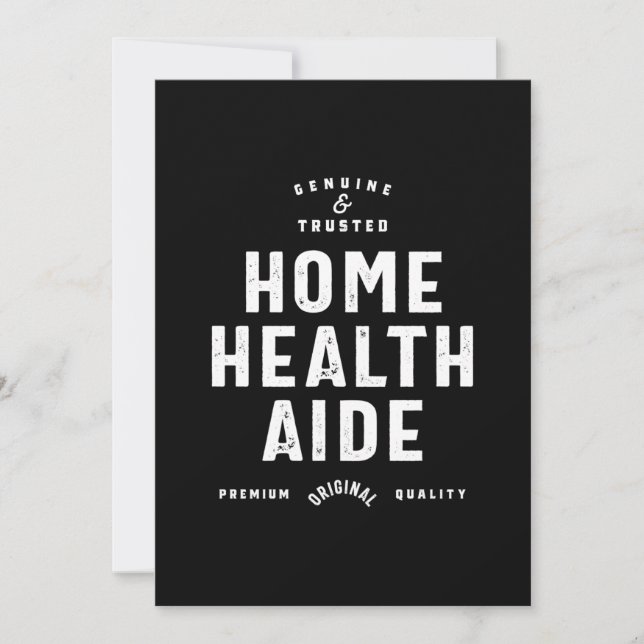 Home Health Aide Job Title Gift Invitation (Front)