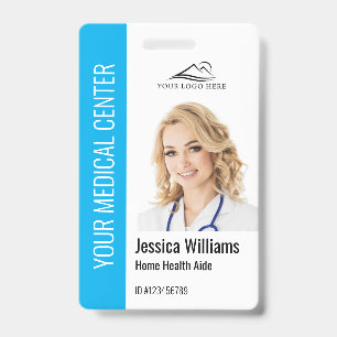 Home Health Aide Medical Photo ID Blue Badge