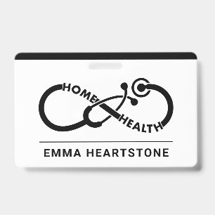 Home Health Care Nurse Caregiver ID Badge