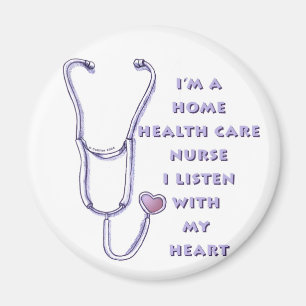 Home Health Care Nurse Heart Magnet