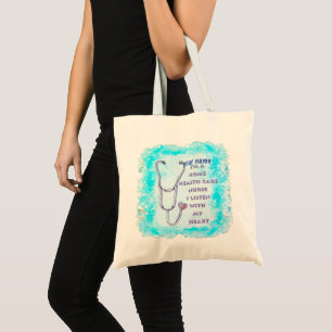 Home Health Care Nurse Heart Tote Bag