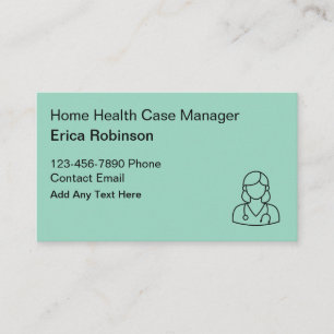 Home Health Case Manager Registered Nurse Business Card