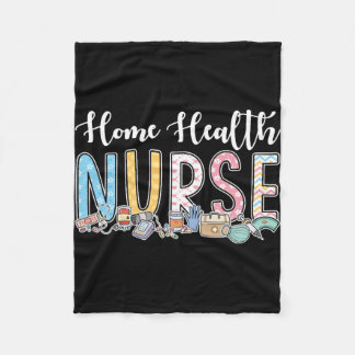Home Health Nurse Gift Idea Fleece Blanket