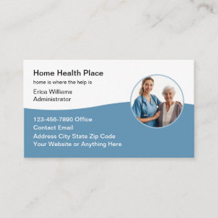 Home Health Nurse Nursing Home Business Card