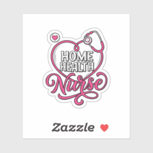Home Health Nurse Pink Stethoscope Shirt Design_1