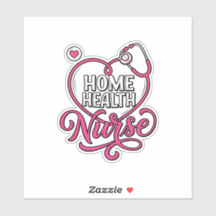 Home Health Nurse Pink Stethoscope Shirt Design_1
