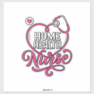 Home Health Nurse Pink Stethoscope Shirt Design_1