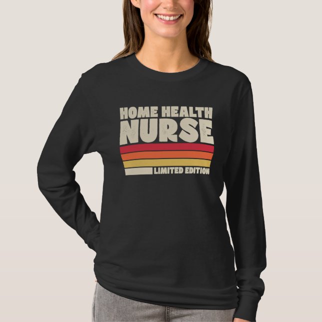 Home Health Nurse  Retro Vintage Style T-Shirt (Front)