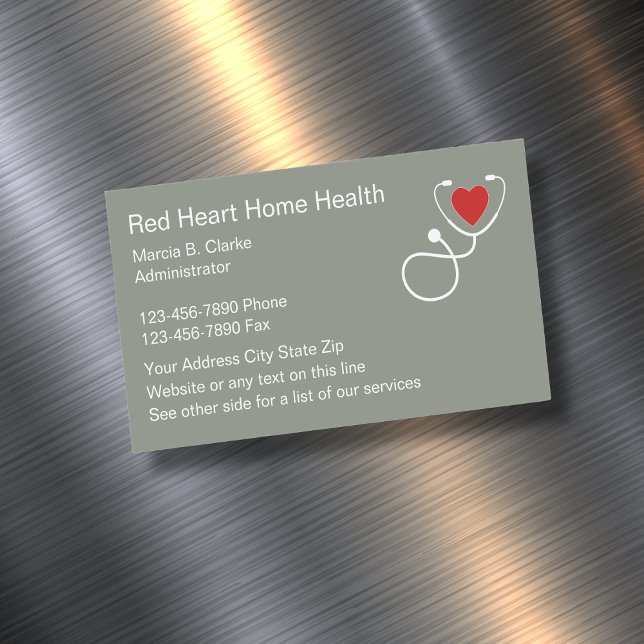 Home Health Nursing Medical Magnetic Business Card (Creator Uploaded)
