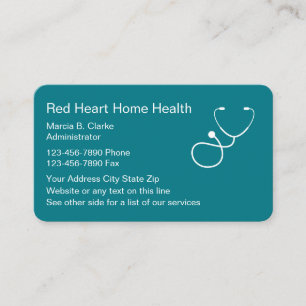 Home Health Nursing Services Business Card