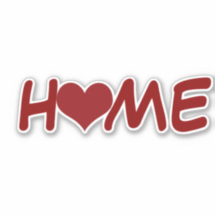 Home heart sticker