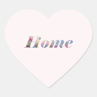 Home. Heart Sticker