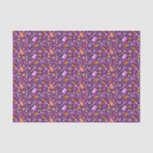 Home Hobby Sewing DIY Paper Collage Pattern Purple