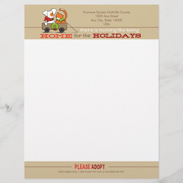 Home Holidays Patch Rusty Christmas Letter Paper Customized Letterhead (Front)
