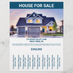 Home House For Sale By Owner Flyer Tear Off Strips<br><div class="desc">Selling or renting out your house or apartment? This custom flyer is perfect for posting on community bulletin boards to help get the word out. This flyer is ready to be customised with your own text and a photo of your home. There's a space to add your own headline, property...</div>