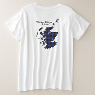 Home/Hume Clan Badge & Tartan Plus Size T-Shirt