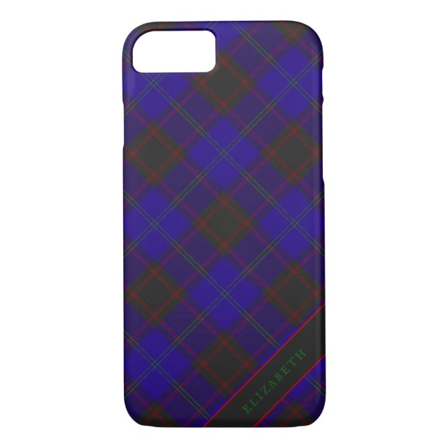 Home Hume Clan Tartan Scottish Plaid Case-Mate iPhone Case (Back)