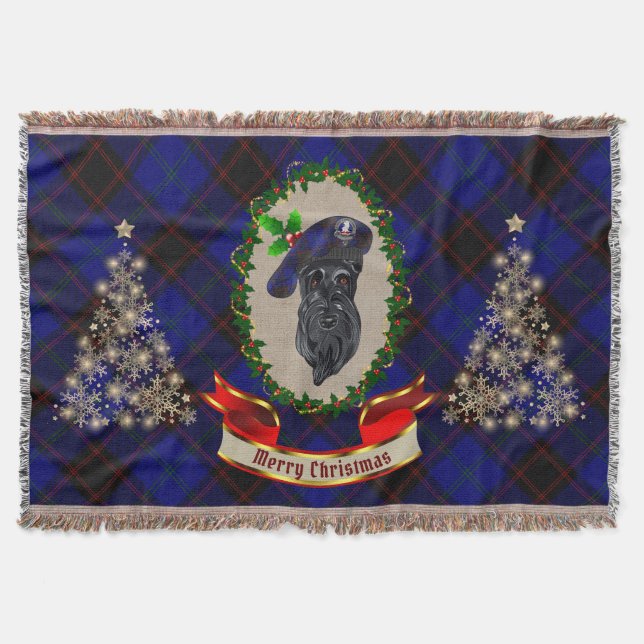 Home/Hume Scottie Dog Christmas Throw Blanket (Front)