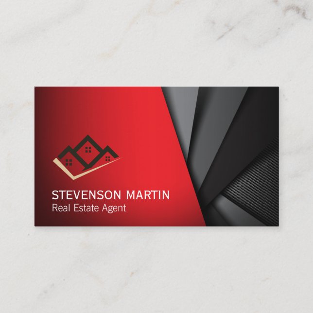 Home Icon | Abstract Background Business Card (Front)