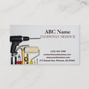 Home improvement and repair handyman services business card
