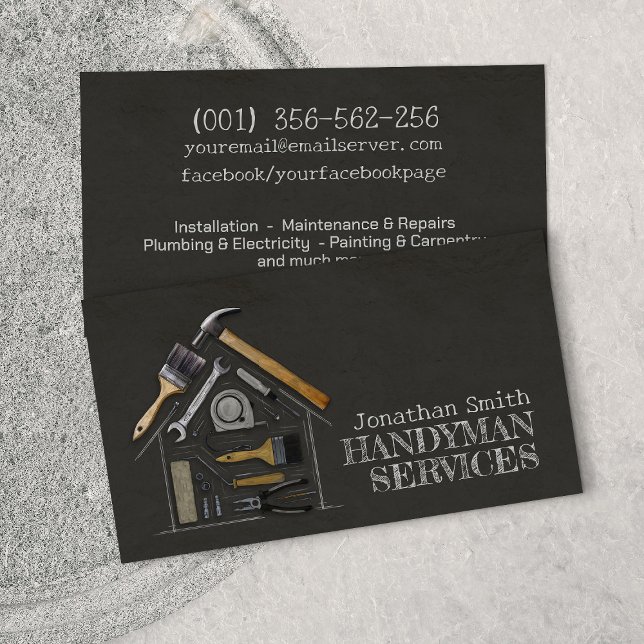 Home improvement and repair handyman services business card (Creator Uploaded)