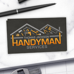 Home improvement and repair handyman services business card