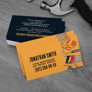 Home improvement and repairs services business card
