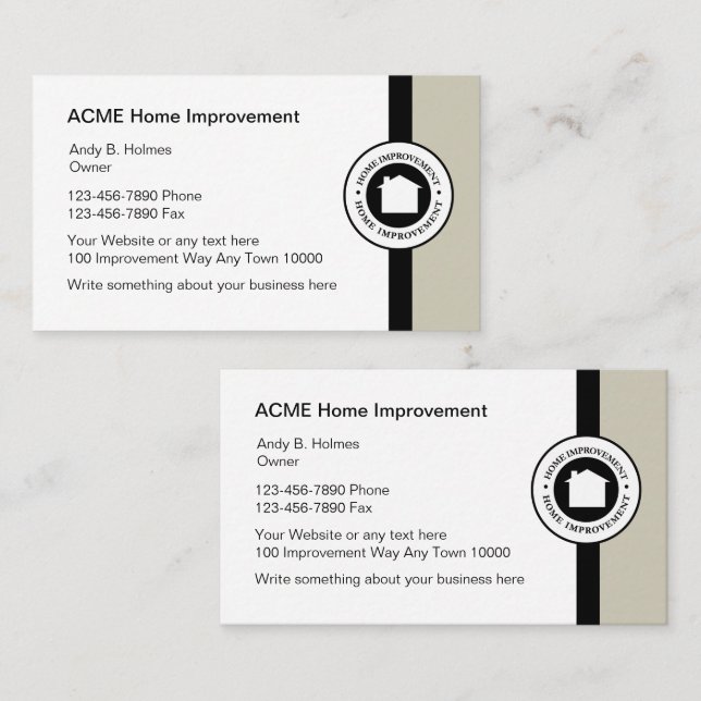 Home Improvement Business Cards (Front/Back)