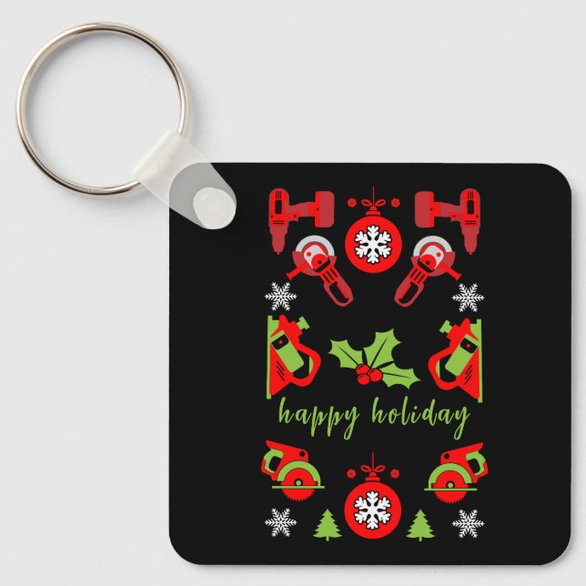 Home Improvement Christmas Gifts Key Ring (Front)