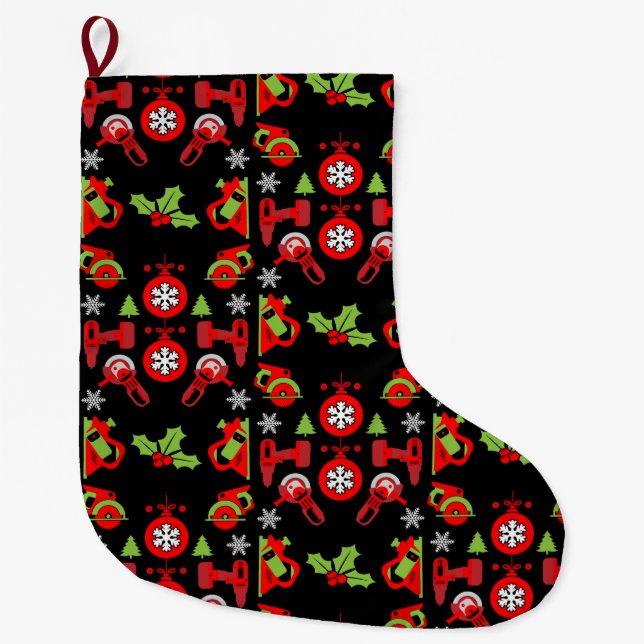Home Improvement Christmas Gifts Large Christmas Stocking (Front)