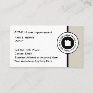 Home Improvement Construction Business Cards