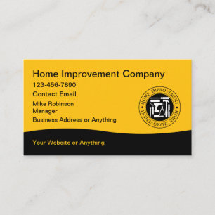 Home Improvement Modern Construction Business Card