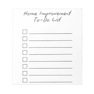Home Improvement To-Do List Plan Prioritise DIY Notepad