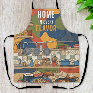 Home in Every Flavor Global Cuisine Apron