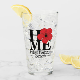 HOME Indian Harbour Beach red hibiscus Glass