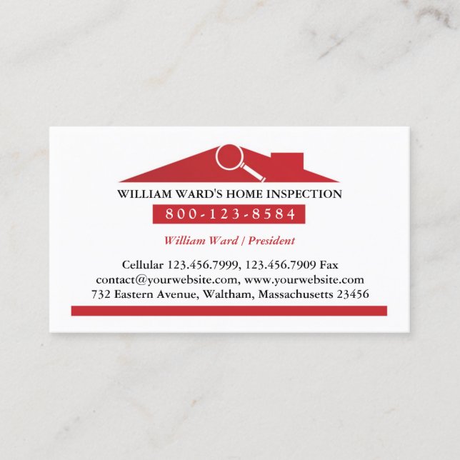 Home Inspection Business Card (Front)