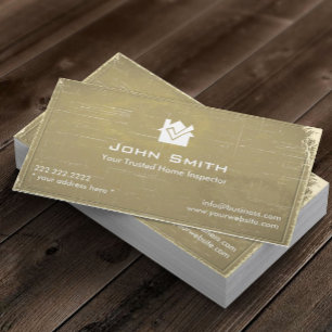 Home Inspection Vintage Professional Business Card
